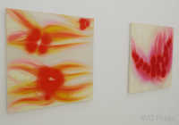 オレンジ色の抽象画